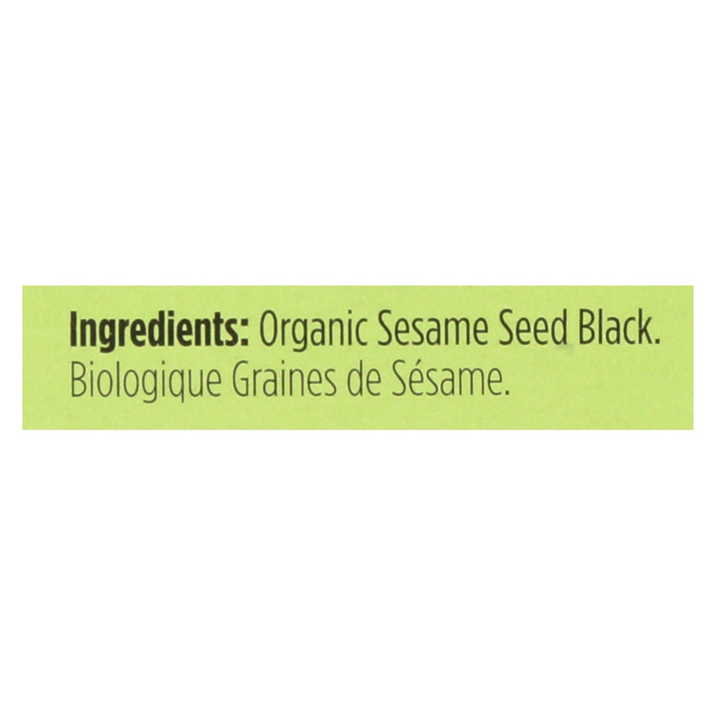 Spicely Organics - Semilla de sésamo orgánica - Negra - Caja de 6 - 0,45 oz.