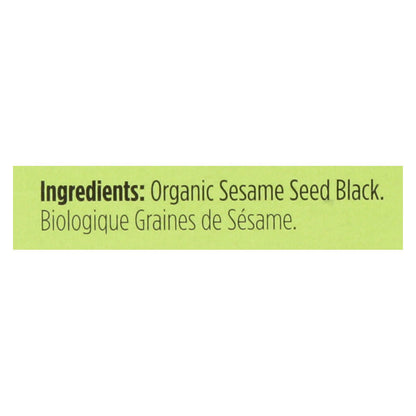 Spicely Organics - Semilla de sésamo orgánica - Negra - Caja de 6 - 0,45 oz.