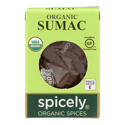Spicely Organics - Sumac orgánico - Caja de 6 - 0,45 oz.