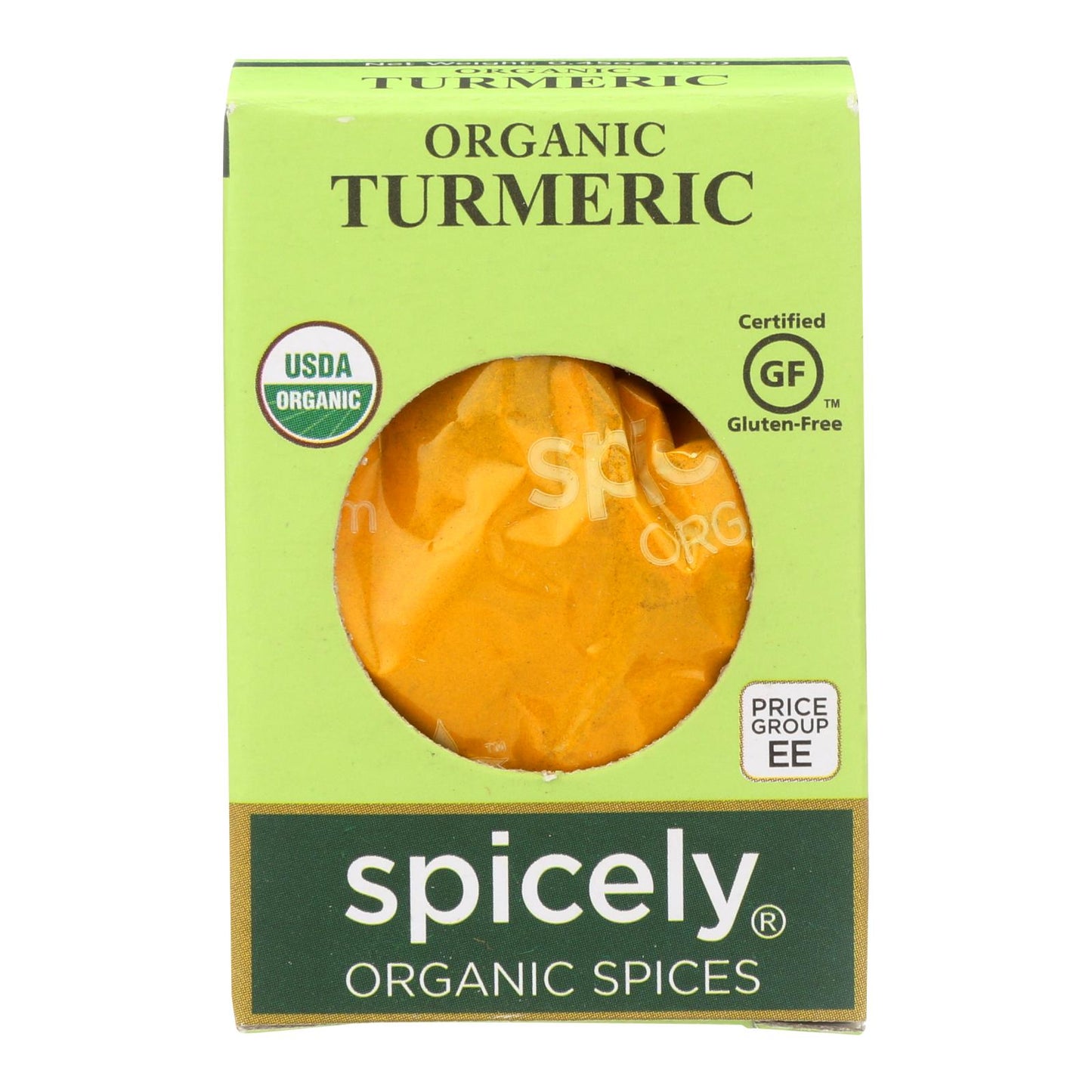 Spicely Organics - Cúrcuma orgánica - Caja de 6 - 0,45 oz.