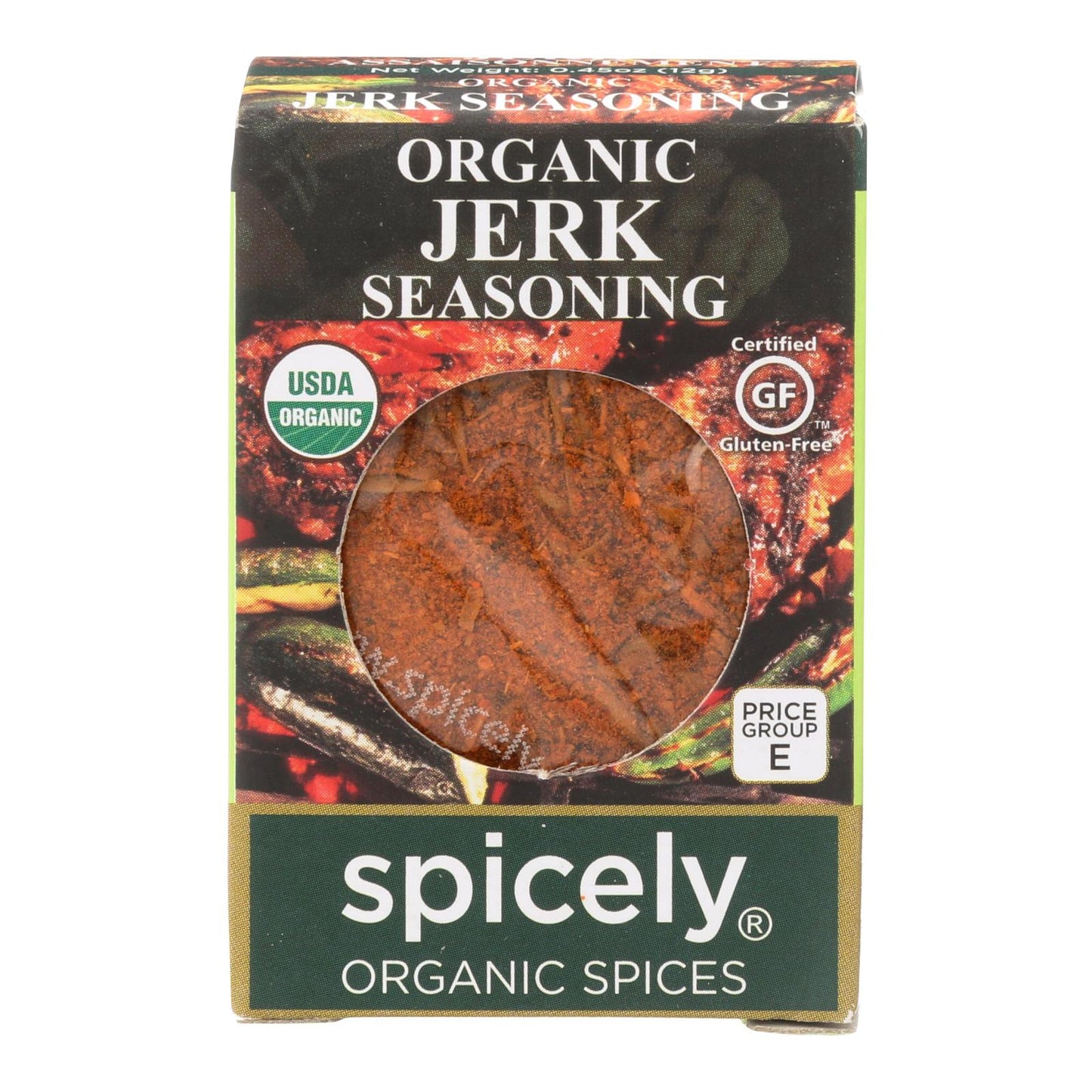 Spicely Organics - Condimento orgánico Jerk - Caja de 6 - 0,45 oz.