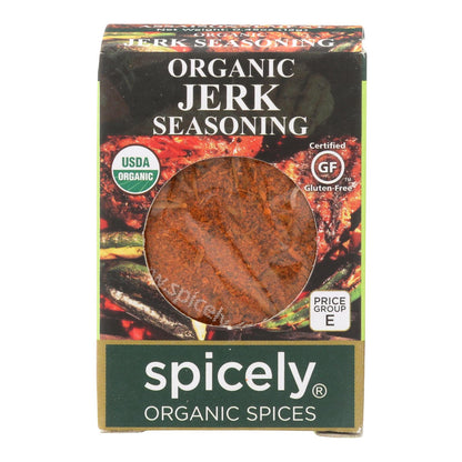 Spicely Organics - Condimento orgánico Jerk - Caja de 6 - 0,45 oz.