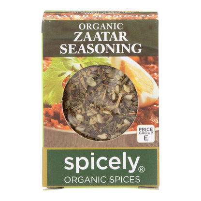 Spicely Organics - Condimento orgánico Zaatar - Caja de 6 - 0,35 oz.
