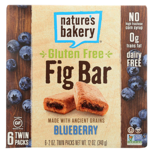 Barra de higos sin gluten de Nature's Bakery - Arándano - Caja de 6 - 2 oz.