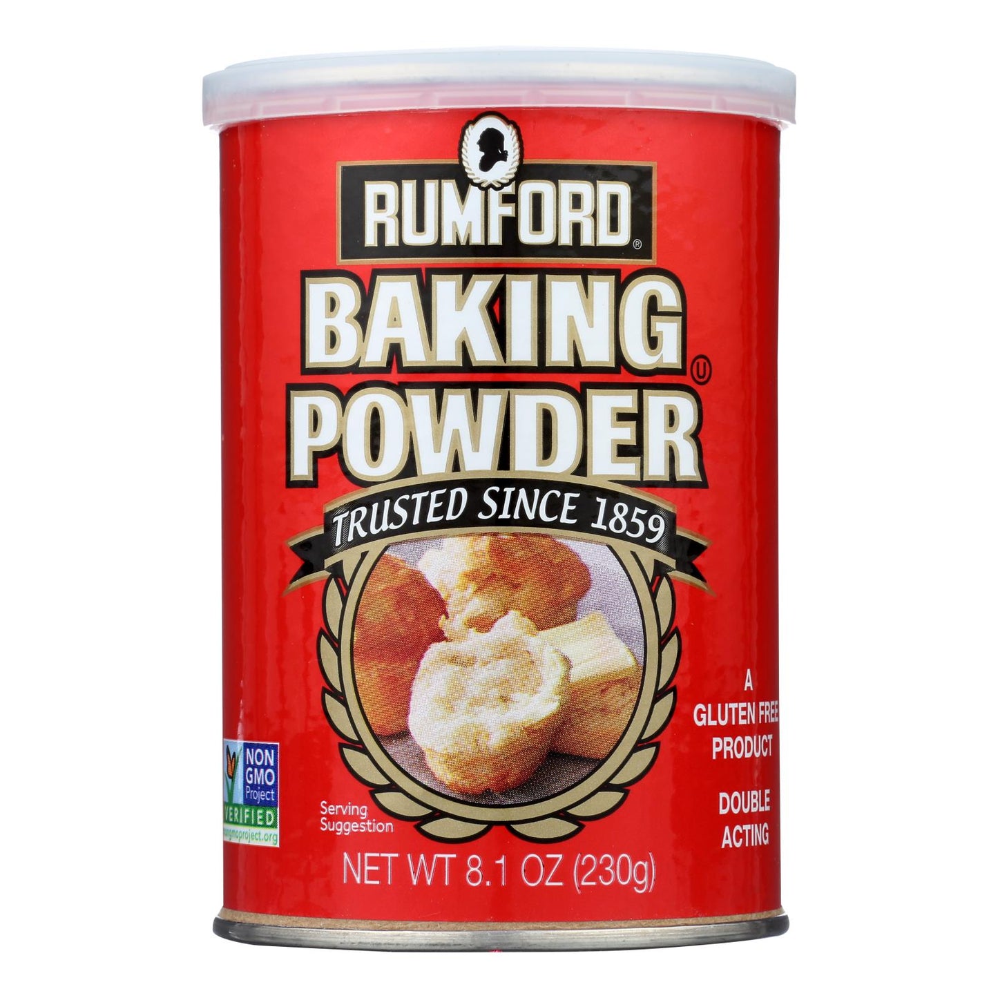 Rumford Baking Powder - Aluminum Free - Non-gmo - Case Of 12 - 8.1 Oz