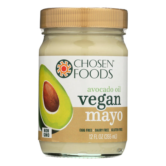 Chosen Foods - Mayonesa vegana con aceite de aguacate - Caja de 6 - 12 oz.