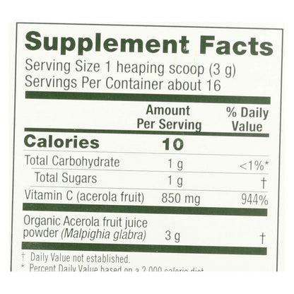 Flora - Polvo de acerola - 1 unidad - 1,7 oz