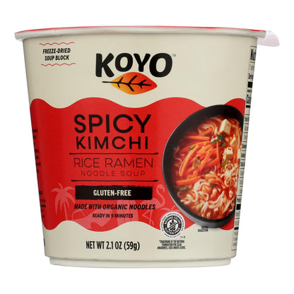 Koyo - Ramen picante con kimchi - Caja de 6 - 2,1 oz