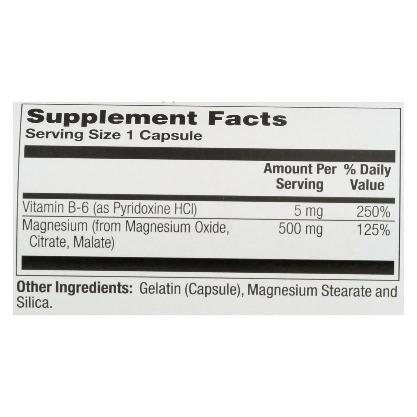 Nature's Life - Magnesium 500mg - 1 Each 1-100 Cap