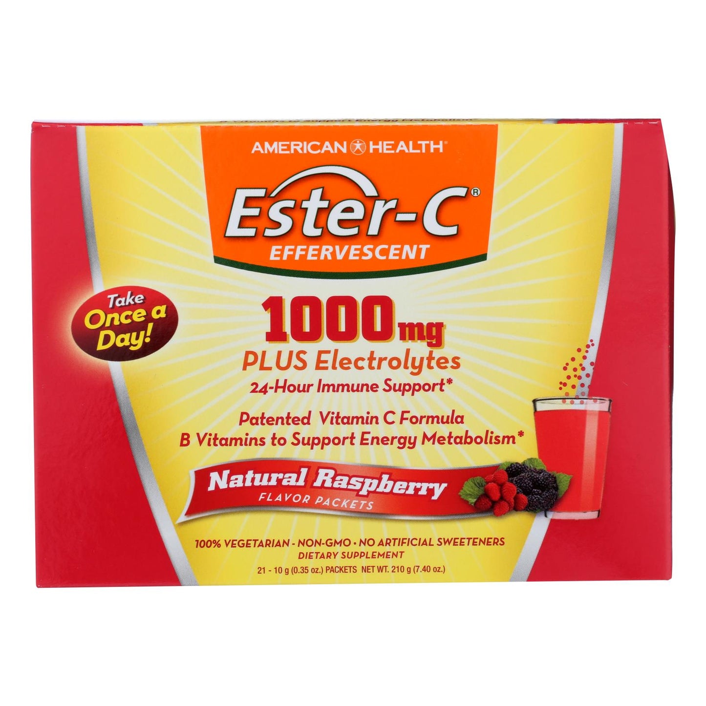 Suplemento dietético efervescente Ester-c de American Health (1 unidad, 21 paquetes)