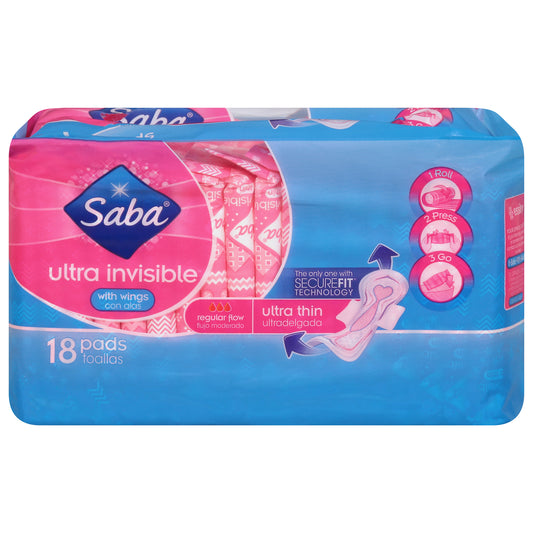 Saba - Compresas ultrafinas - Caja de 12 a 18 unidades