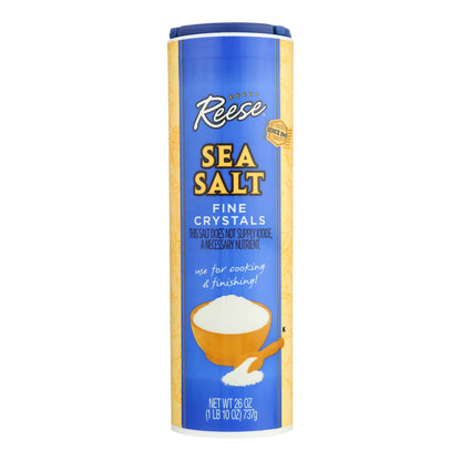 Reese Seasonings, Sea Salt, Coarse Crystals  - Case Of 12 - 26 Oz