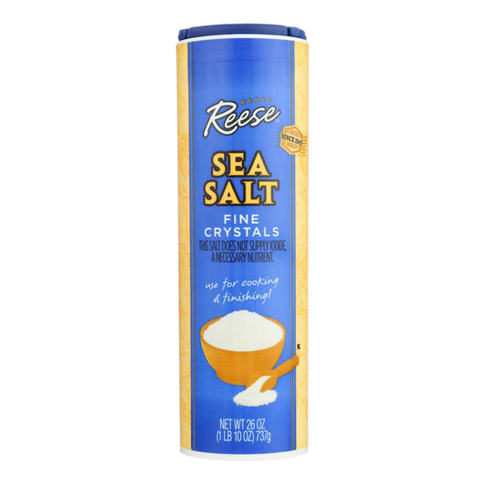 Reese Seasonings, Sea Salt, Coarse Crystals  - Case Of 12 - 26 Oz