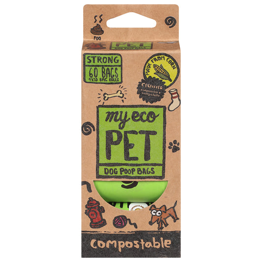 Myecopet - Bolsas para excrementos de perro, 4 rollos, caja de 4, 1 unidad