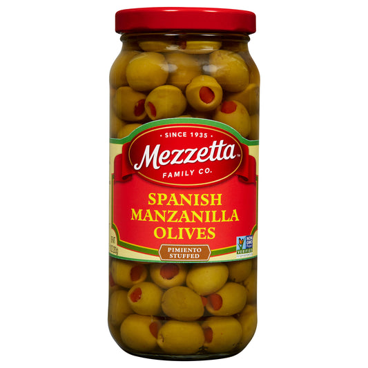 Aceitunas Manzanilla Españolas Mezzetta Con Pimiento - Caja De 6 - 10 Oz.