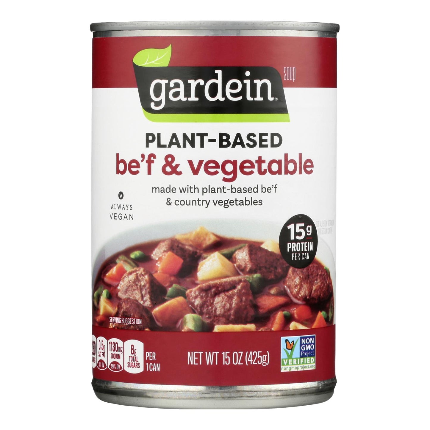 Gardein - Sopa de carne y verduras a base de plantas - Caja de 12 a 15 oz