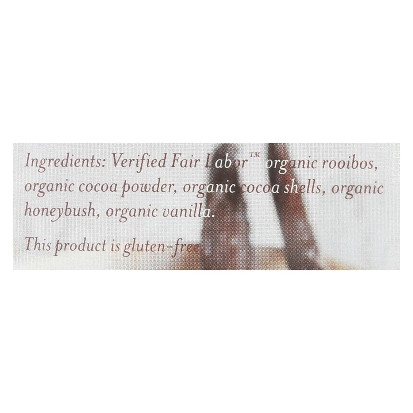 Té de hierbas orgánico Numi, rooibos con sabor a chocolate, caja de 6, 16 bolsas