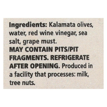 Divina - Organic Pitted Kalamata Olives - Case Of 6 - 6 Oz.