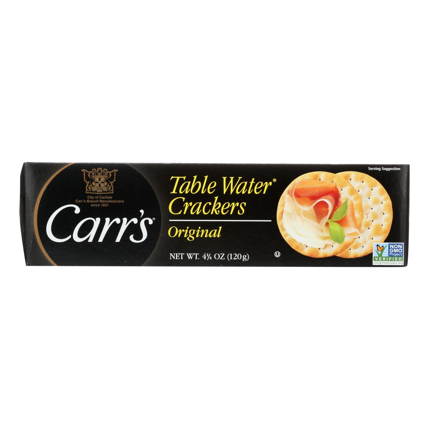 Galletas de agua de mesa Carr's Bite Size - Caja de 12 - 4,25 oz