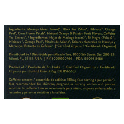 Árbol milagroso - Té Moringa Naranja Psft - Caja de 5 - 16 unidades