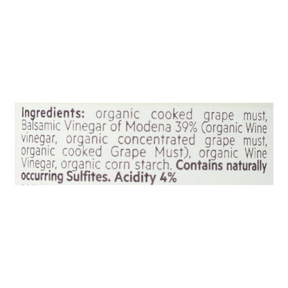 De Nigris - Glaseado balsámico orgánico - Caja de 6 - 8.5 fl oz.