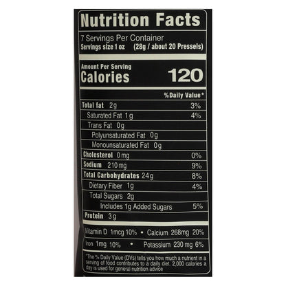 Chips de pretzel finos y crujientes de Pressel - Caja de 12 - 7,1 oz