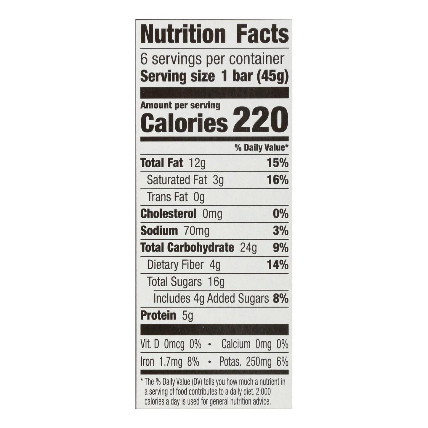 Larabar - Barra de mantequilla de maní con chispas de chocolate - Caja de 8-6/1.6 oz
