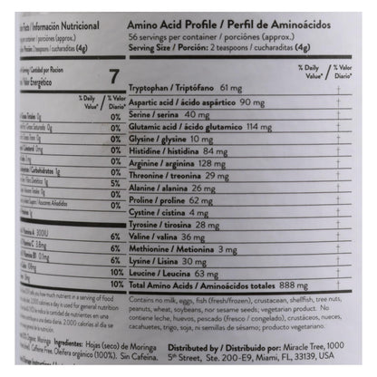 Miracle Tree - Moringa en polvo orgánica - Caja de 6 - 8 oz