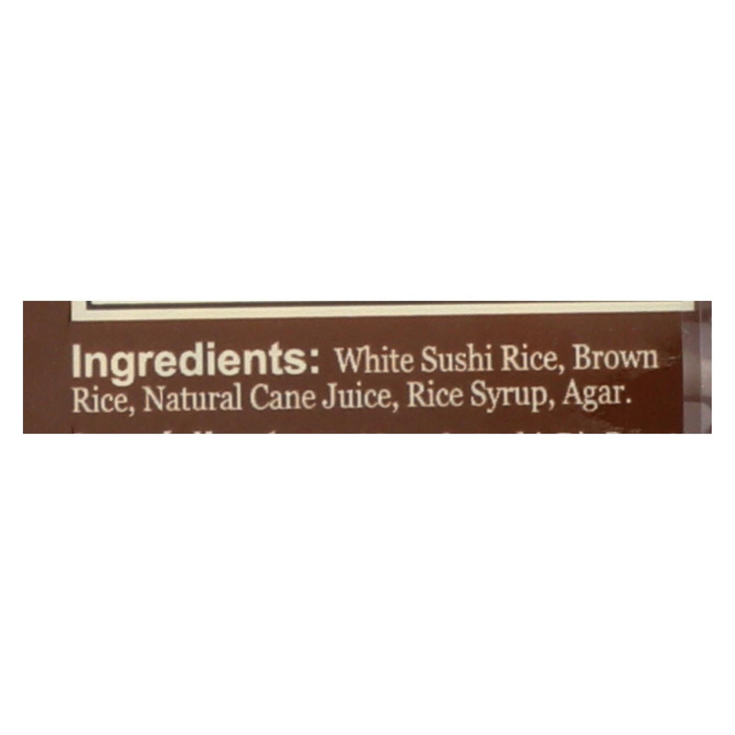 Rollo de arroz integral crujiente J1 - Caja de 12 - 3,5 oz