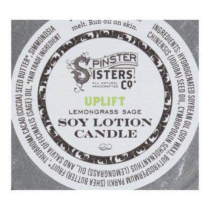 Vela de aromaterapia para el cuerpo de Spinster Sisters Co., Uplift, caja de 4, 6,2 oz