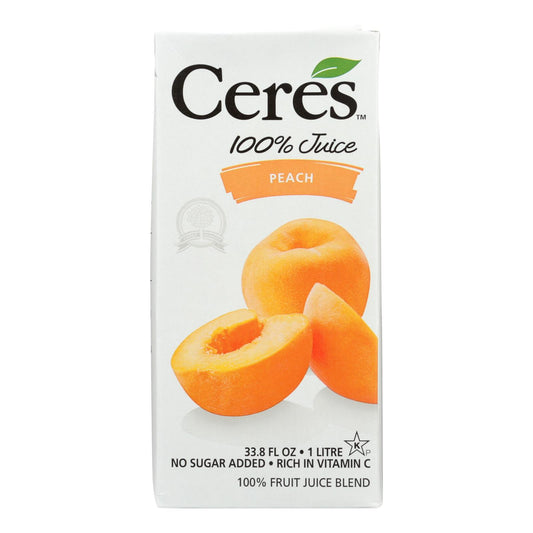 Ceres Juices Jugo - Melocotón - Caja de 12 - 33,8 Fl Oz