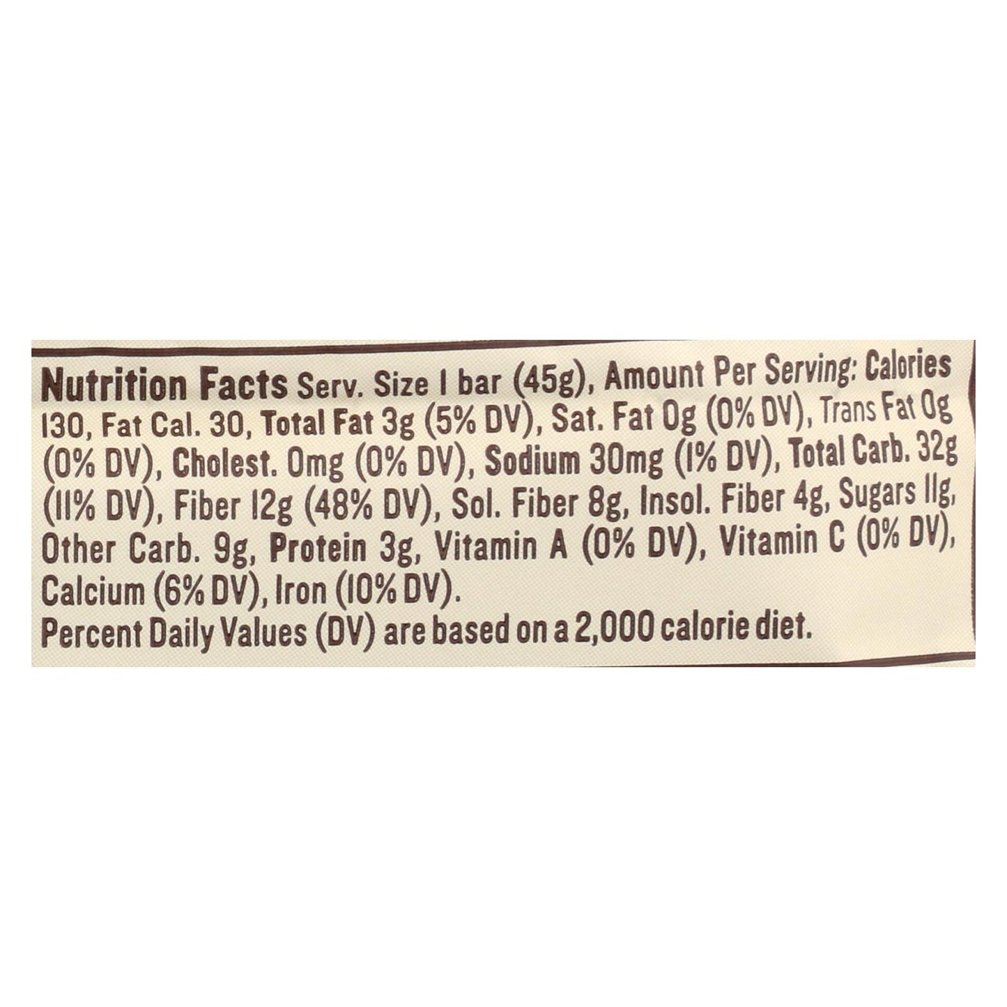 Barras Nugo Nutrition - Fiber Dlish - Canela y pasas - Barras de 1,6 oz - Caja de 16