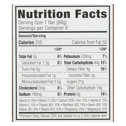 Clif Bar - Barra energética - Brownie de chocolate - Caja de 6 - 6/2.4 oz.