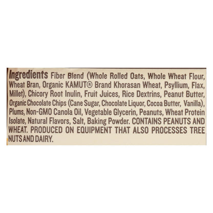 Barras de Nugo Nutrition - Fiber Dlish - Chips de chocolate y maní - Barras de 1,6 oz - Caja de 16