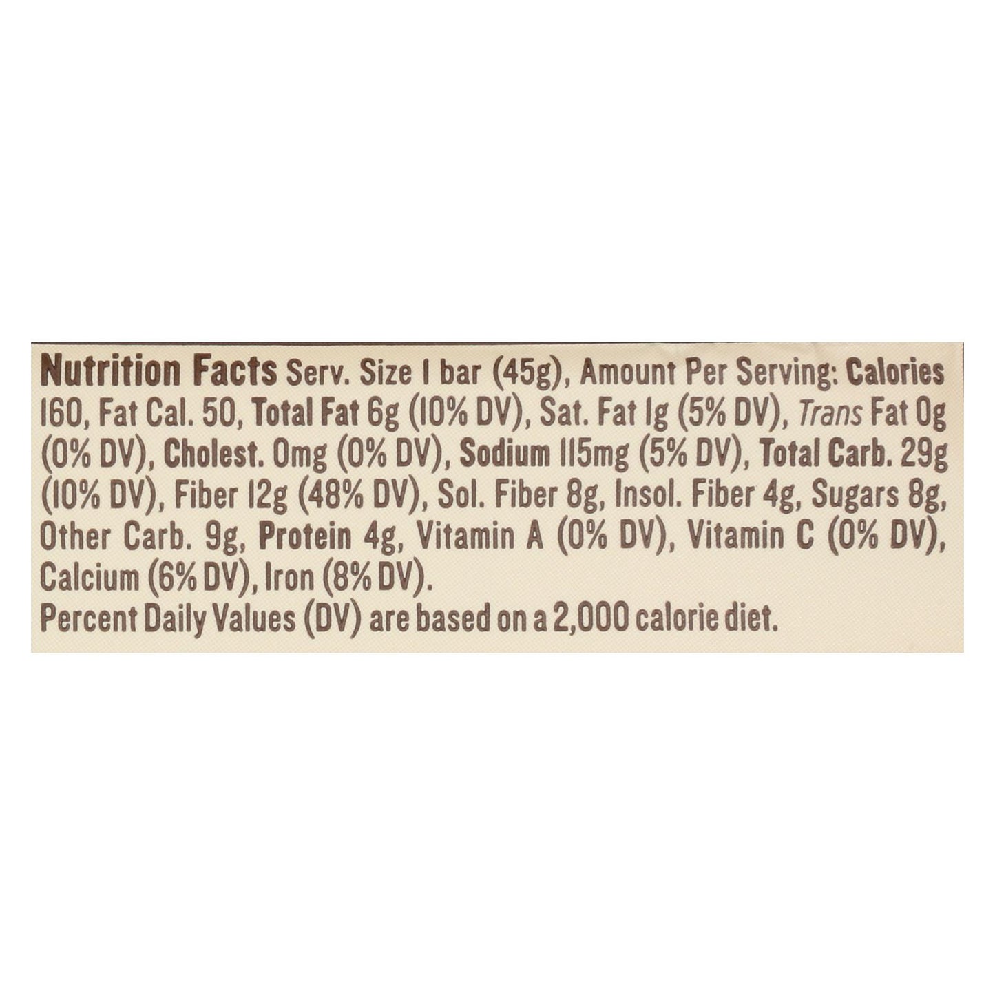 Barras de Nugo Nutrition - Fiber Dlish - Chips de chocolate y maní - Barras de 1,6 oz - Caja de 16