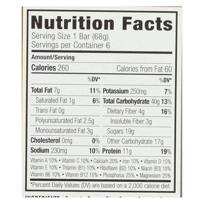 Barra de mantequilla de maní crujiente Clif Bar - Orgánica - Caja de 9 - 6/2.4 oz