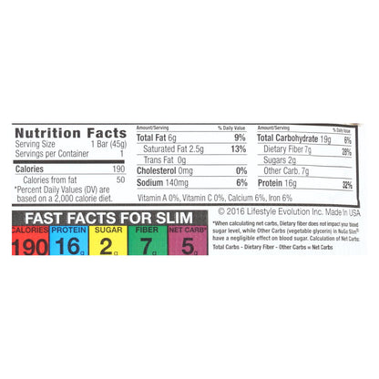 Barras de Nugo Nutrition - Slim - Maní tostado - Barras de 1,59 oz - Caja de 12