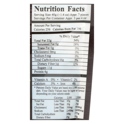 Nueces orgánicas Next, chocolate negro - Caja de 6 - 4 oz