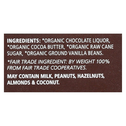 Barra de chocolate orgánico Equal Exchange - Extremadamente oscuro - Caja de 12 - 2.8 oz.