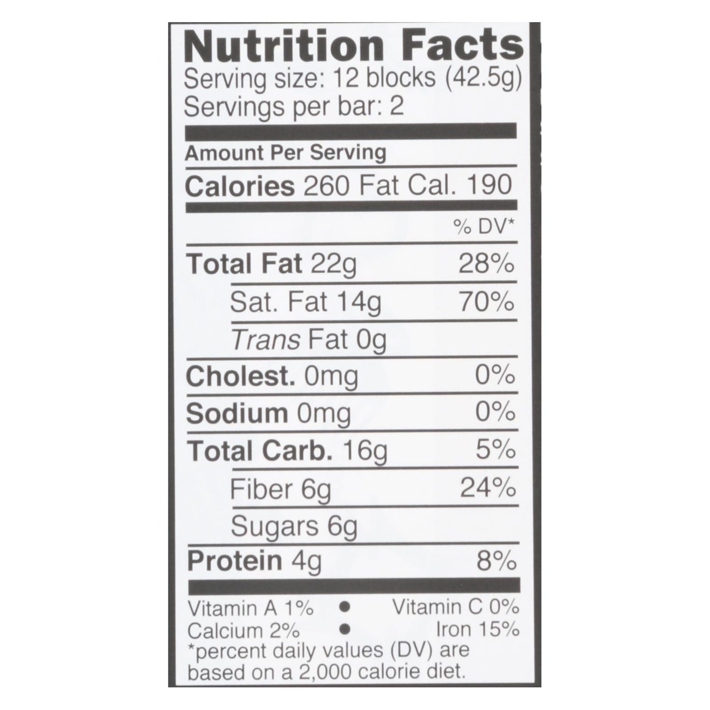 Divine - Barra de chocolate negro 85% - Caja de 12 - 3 oz