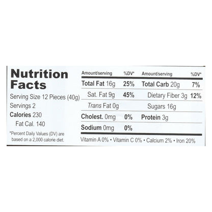 Barra de chocolate negro orgánico Equal Exchange - Almendras - Caja de 12 - 2.8 oz.