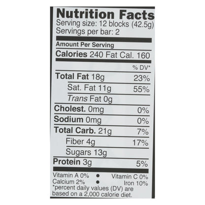 Divine - Barra de chocolate negro 70 % GNG/ORNG - Caja de 12 - 3 oz