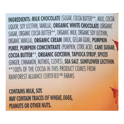 Chocolove Xoxox - Bocaditos de chocolate con leche Pmpkn Spc - Caja de 8-7,05 oz