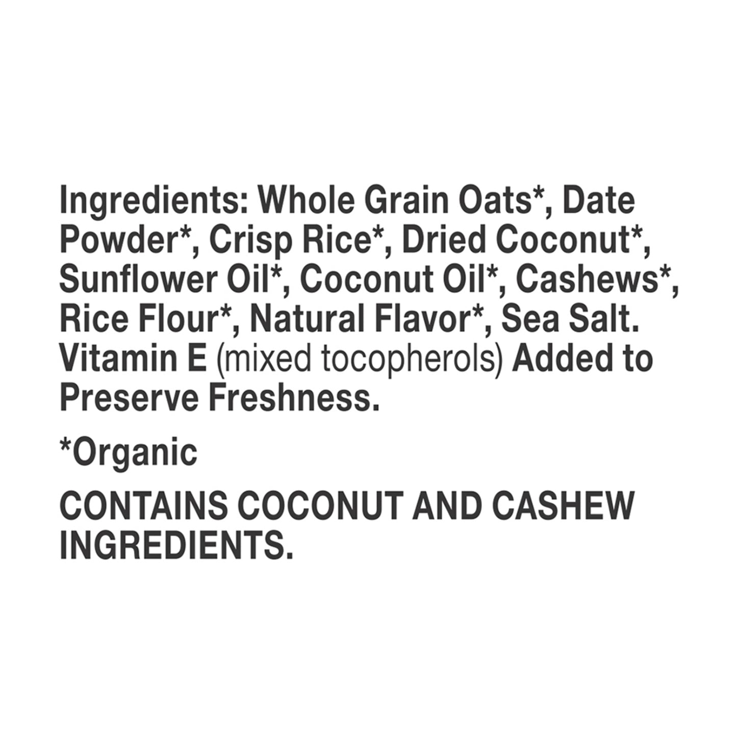 Cascadian Farm - Granola orgánica de coco y anacardos - Caja de 4 - 11 onzas