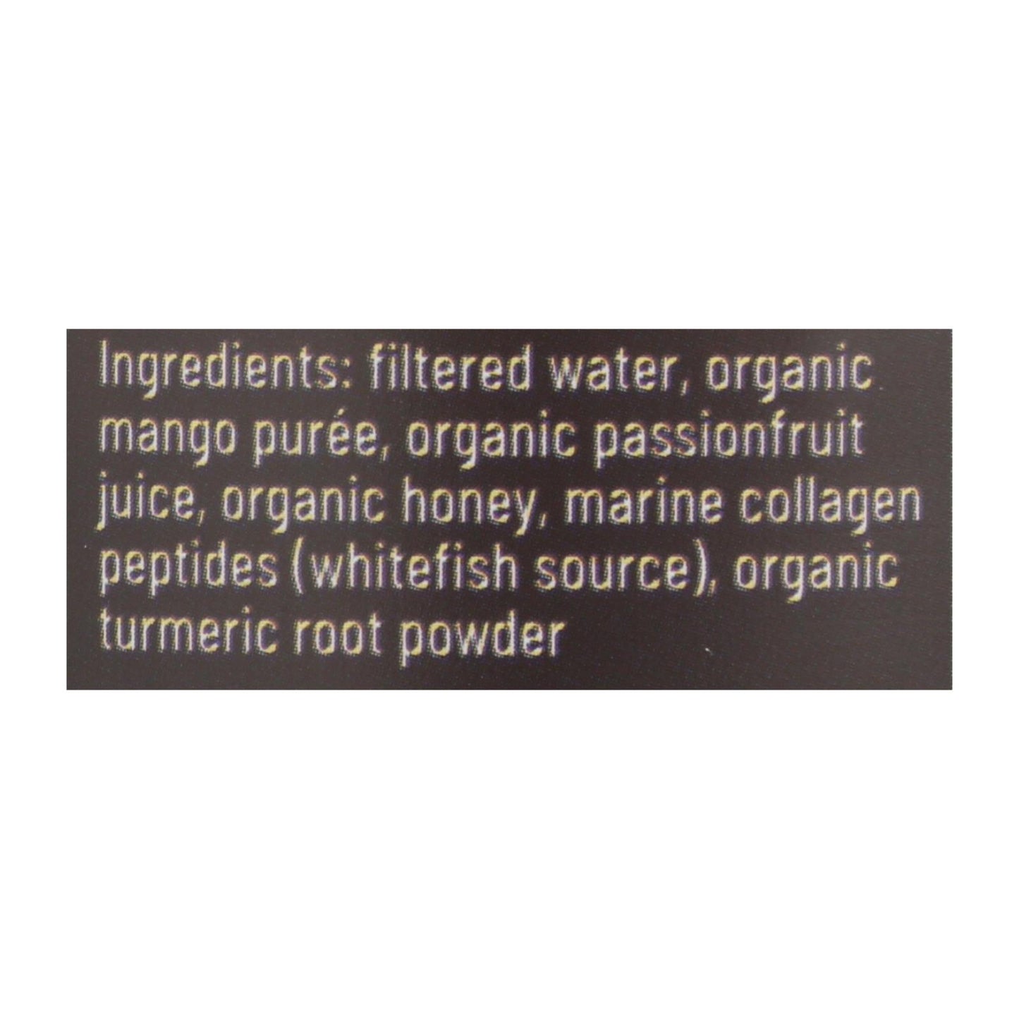 Purewild - Colágeno marino con mango y cúrcuma - Caja de 12 - 12 onzas líquidas
