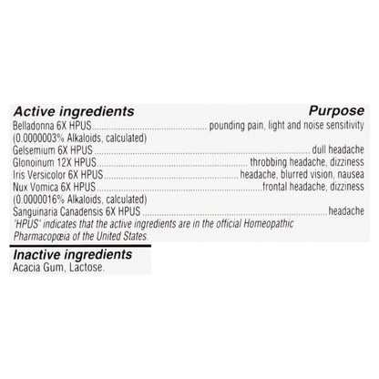 Hyland's - Alivio homeopático para la migraña - Caja de 3 - 100 comprimidos