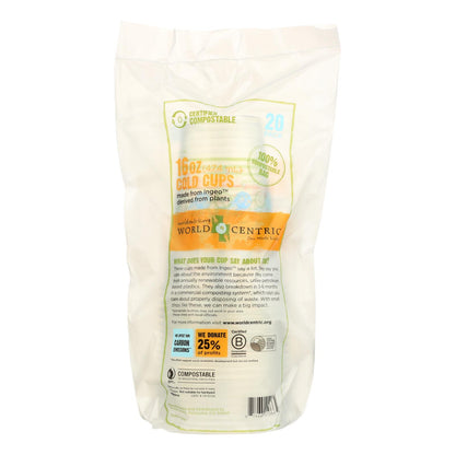 World Centric Compostable Clear - Case Of 12 - 16 Oz.