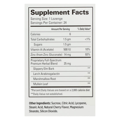 Quantum Research Cold Season Plus Zinc - Cherry - 24 Lozenges