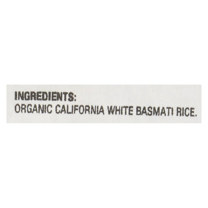 Arroz basmati blanco orgánico de California de Lundberg Family Farms (caja de 25 libras)