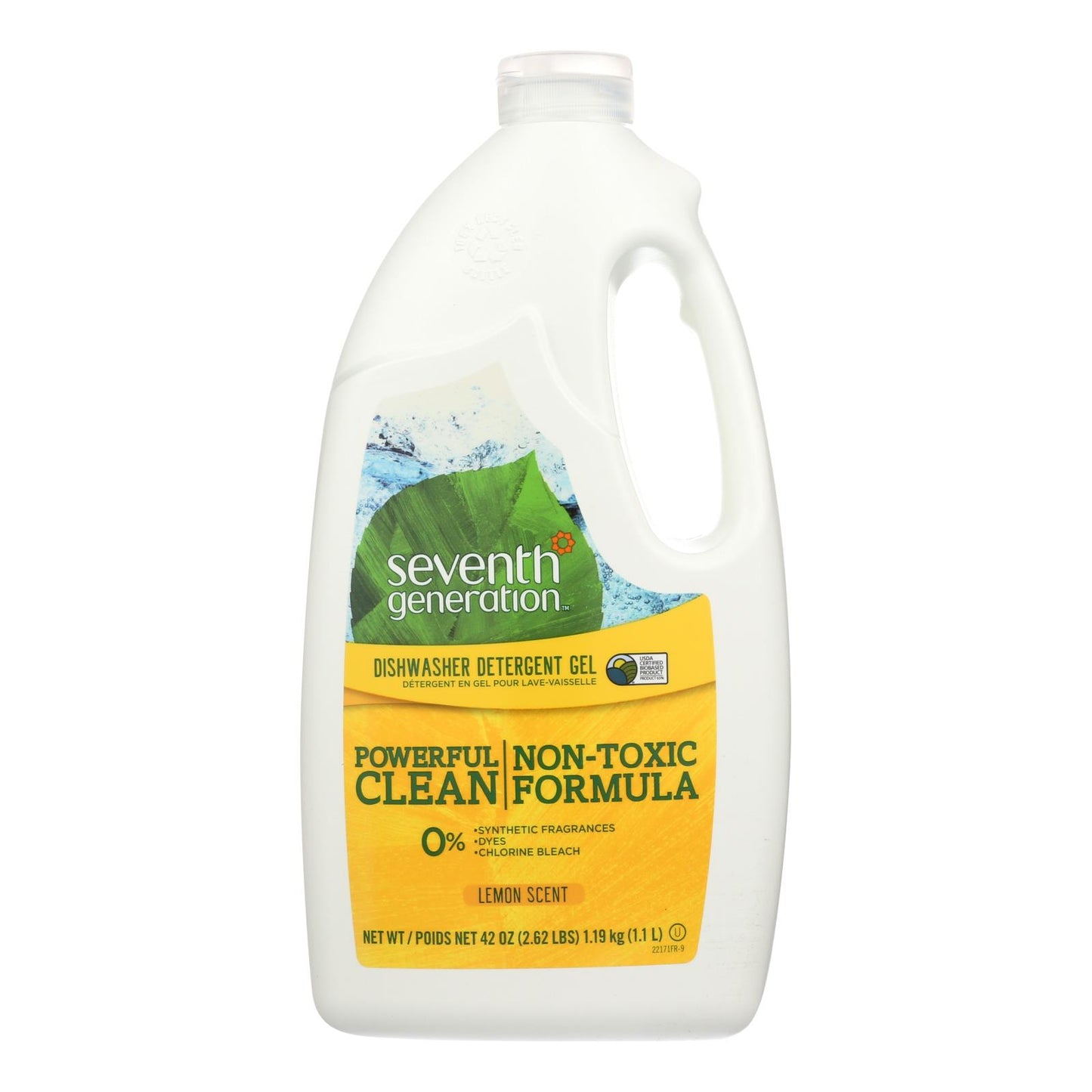 Gel lavavajillas automático Seventh Generation - Limón - Caja de 6 - 42 fl oz.